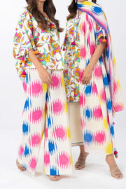 ALKARAM | Printed Lawn | 3 Piece | Unstitched | SS-12-25-1-CREAM