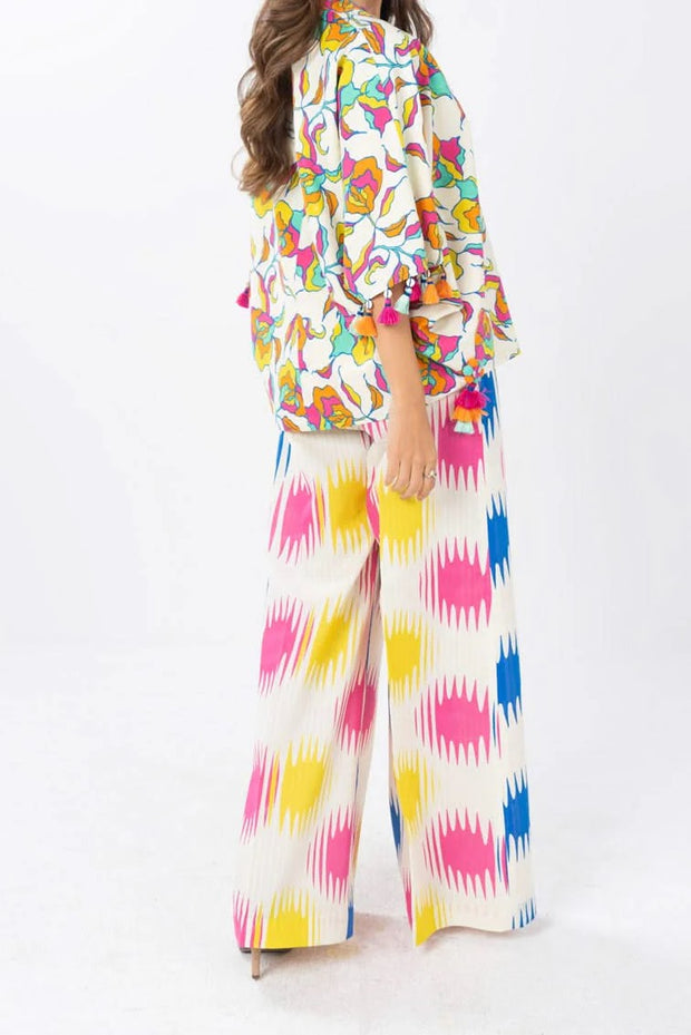 ALKARAM | Printed Lawn | 3 Piece | Unstitched | SS-12-25-1-CREAM