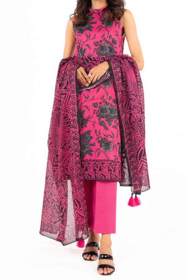 ALKARAM | Printed Lawn | 3 Piece | Unstitched | SS-20-25-1-RED