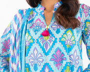 ALKARAM | Printed Lawn | 3 Piece | Unstitched | SS-29-25-1-BLUE