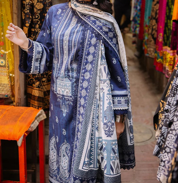 ASIM JOFA | 3 Piece | Printed Lawn | Unstitched | AJBB-04
