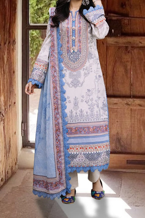 ASIM JOFA | 3 Piece | Printed Lawn | Unstitched | AJBB-05