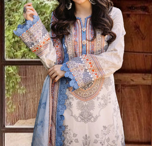 ASIM JOFA | 3 Piece | Printed Lawn | Unstitched | AJBB-05