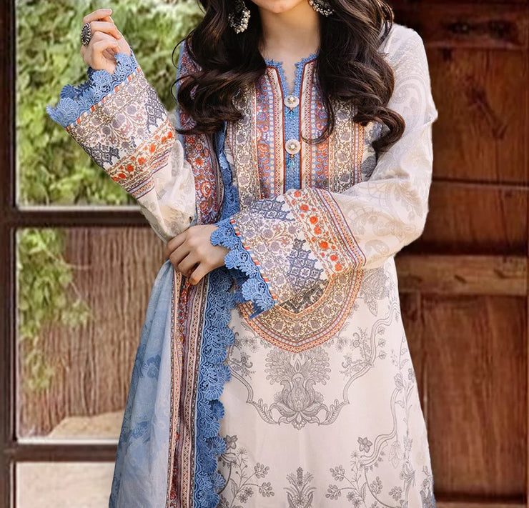 ASIM JOFA | 3 Piece | Printed Lawn | Unstitched | AJBB-05