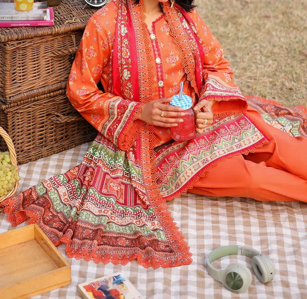 ASIM JOFA | 3 Piece | Printed Lawn | Unstitched | AJUUB-08