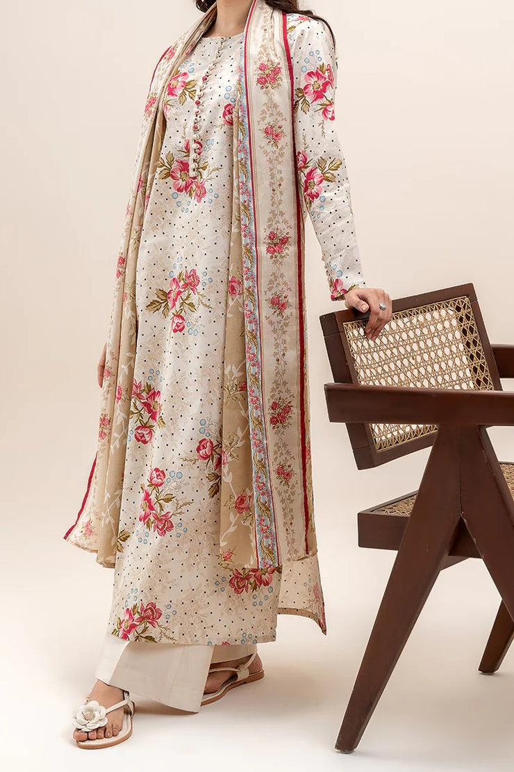BEECHTREE | Printed Lawn | 3 Piece | Unstitched | Beige Orchid BT12501UN006094