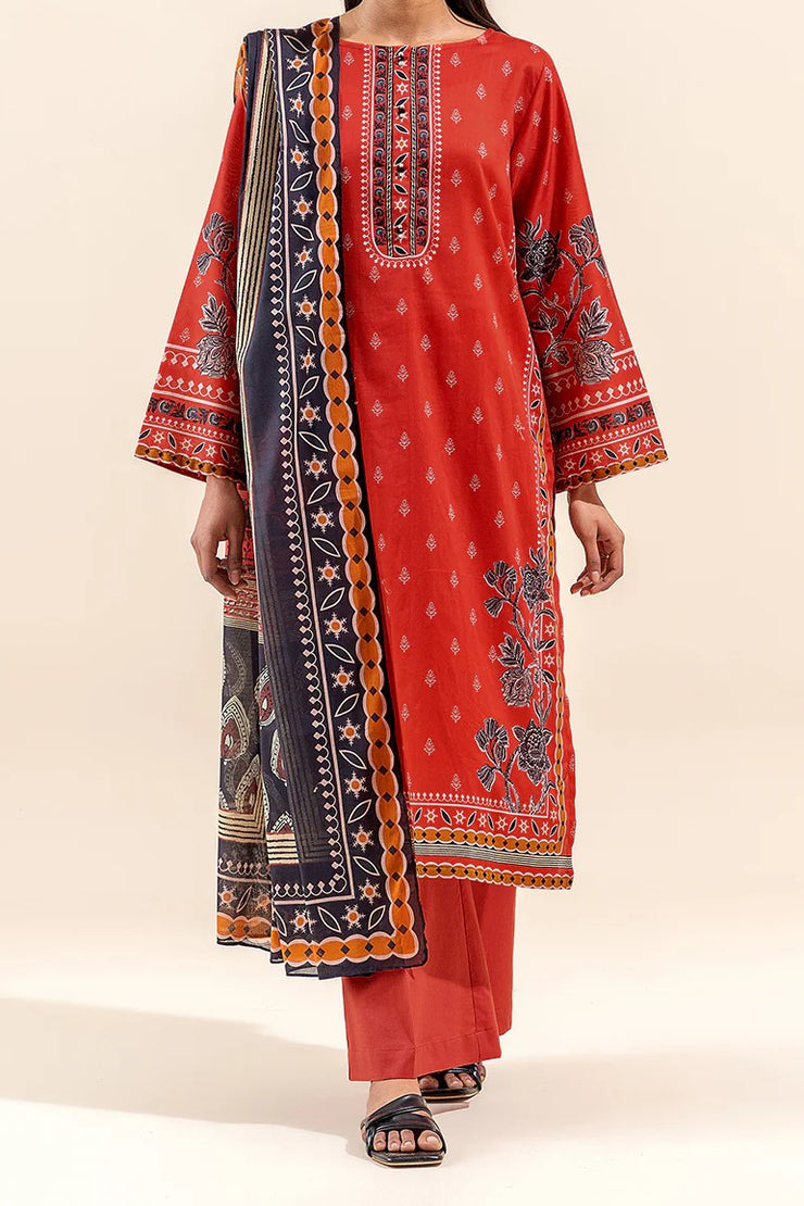 BEECHTREE | Printed Lawn | 3 Piece | Unstitched | CORAL DIVINITY BT1S24U56