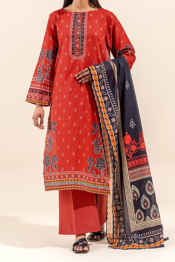 BEECHTREE | Printed Lawn | 3 Piece | Unstitched | CORAL DIVINITY BT1S24U56
