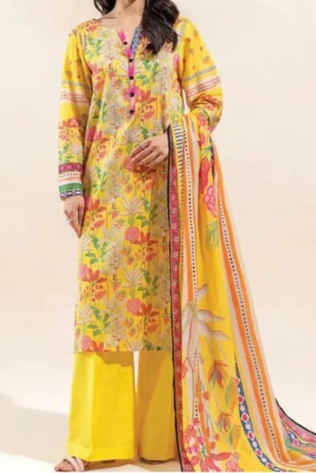BEECHTREE | Printed Lawn | 3 Piece | Unstitched | HONEY BRONZE MB1S24U47