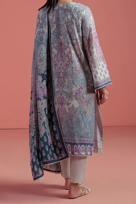 BONANZA SATRANGI | 3 Piece | Printed Lawn | Unstitched | WP3BS25MA13 Ivory Nights