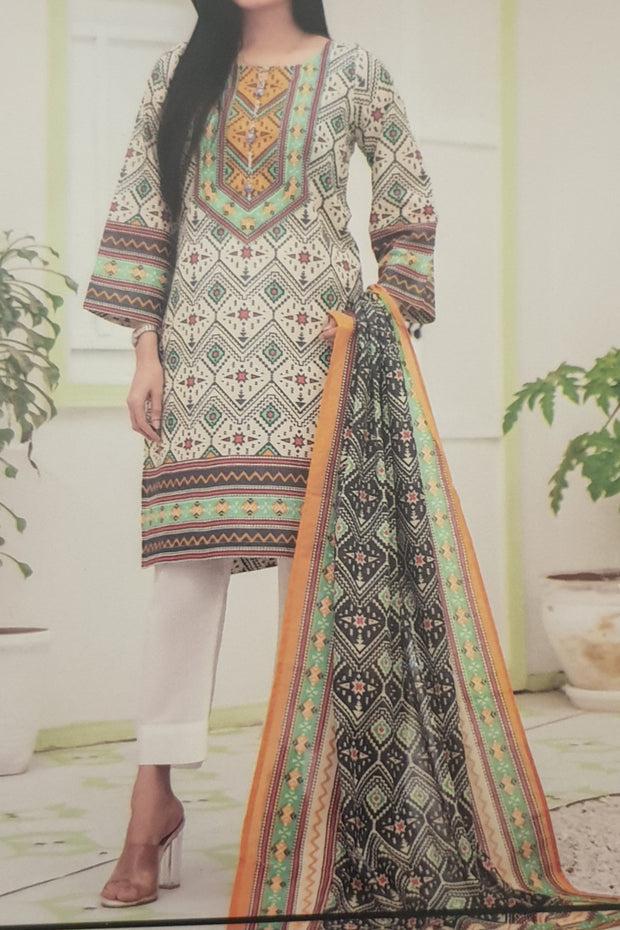 Edenrobe | 2 Piece (Shirt/Dupatta) | Printed Lawn | Unstitched | 27123