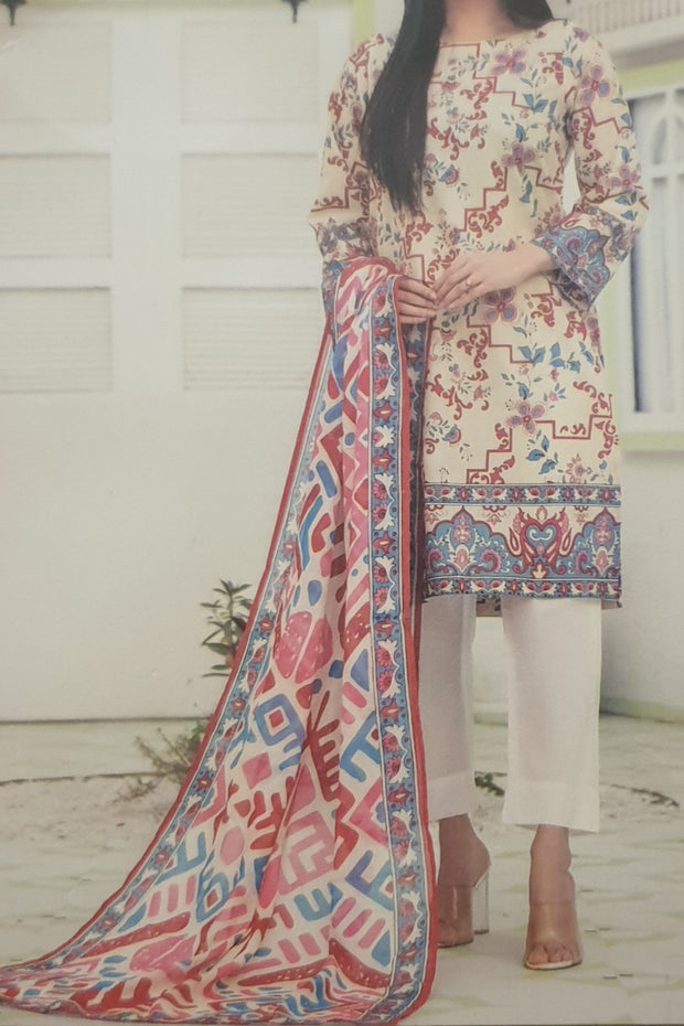 Edenrobe | 2 Piece (Shirt/Dupatta) | Printed Lawn | Unstitched | 27126