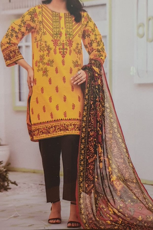 Edenrobe | 2 Piece (Shirt/Dupatta) | Printed Lawn | Unstitched | 27134