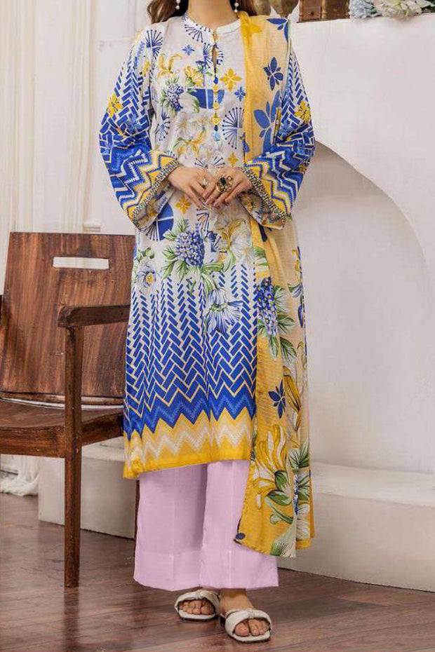 EGO | Printed Lawn | 3 Piece | Unstitched | MUDDY