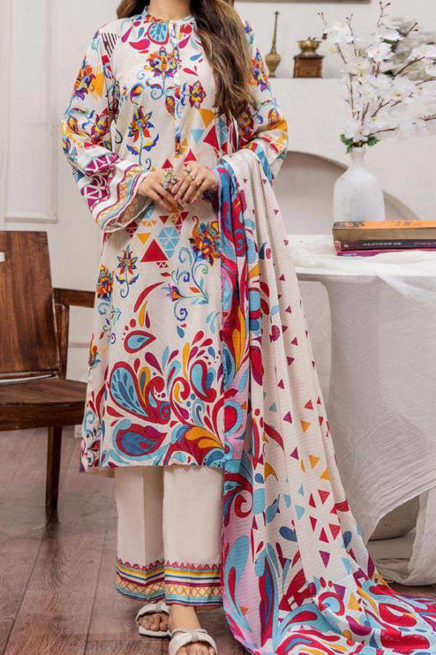 EGO | Printed Lawn | 3 Piece | Unstitched | ROSE GARDEN