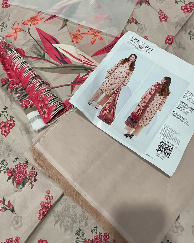 KHAADI | Printed Lawn | 3 Piece | Unstitched | ALA2503207A