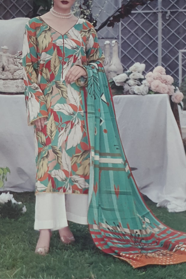 Moosa Jee | 2 Piece (Shirt/Dupatta) | Printed Lawn | Unstitched | D-2907-07