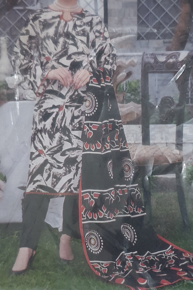 Moosa Jee | 2 Piece (Shirt/Dupatta) | Printed Lawn | Unstitched | D-2909-09