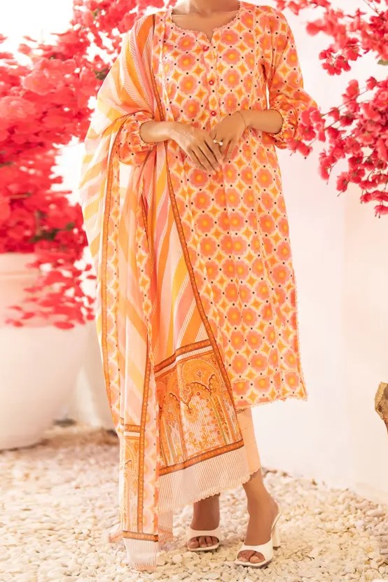 REGALIA BANA DORA | 3 Piece | Printed Lawn | Unstitched | PBDV2-10
