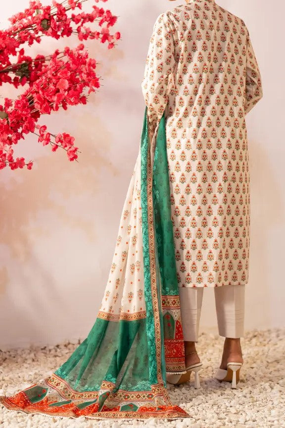 REGALIA BANA DORA | 3 Piece | Printed Lawn | Unstitched | PBDV2-8