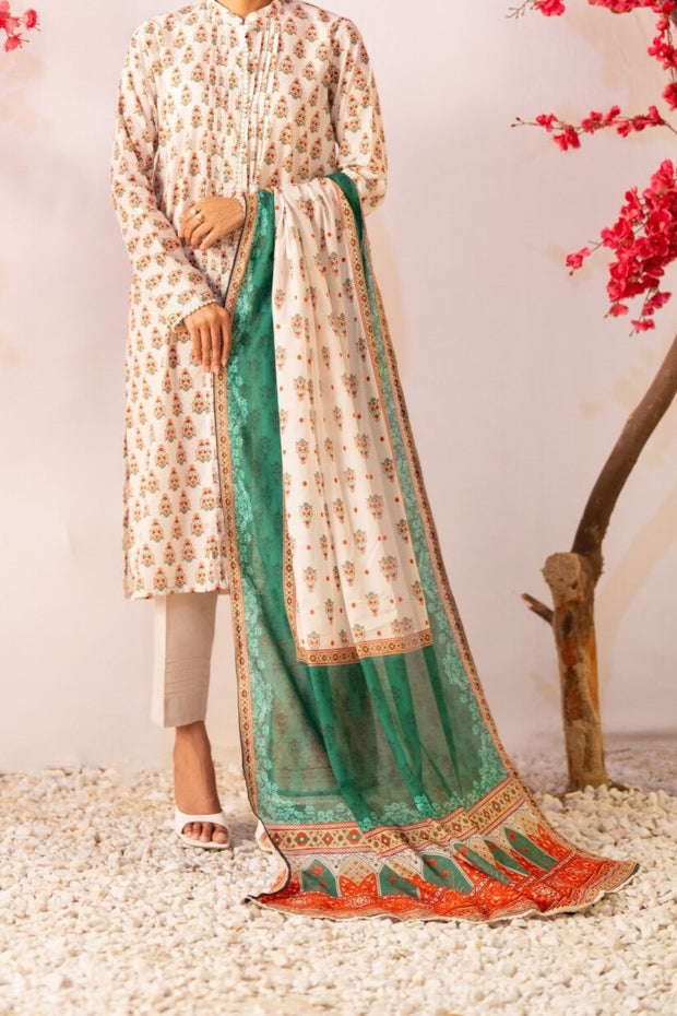 REGALIA BANA DORA | 3 Piece | Printed Lawn | Unstitched | PBDV2-8