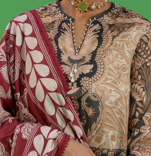 SANA SAFINAZ | 3 Piece | Printed Lawn | Unstitched | Classics Vol-3 Design 2