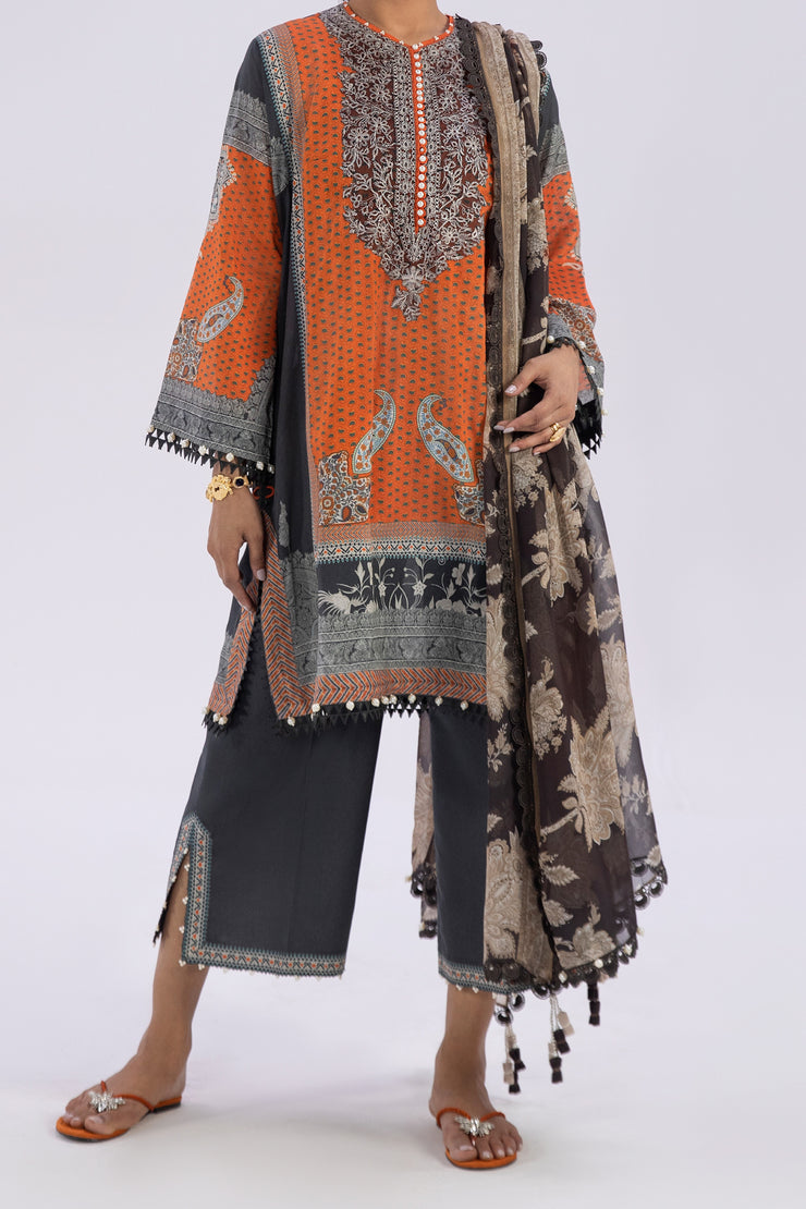 SANA SAFINAZ | 3 Piece | Printed Lawn | Unstitched | Classics Vol-3 Design 3