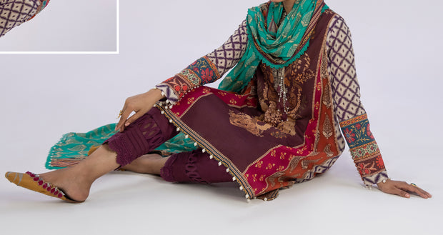 SANA SAFINAZ | 3 Piece | Printed Lawn | Unstitched | Classics Vol-3 Design 7