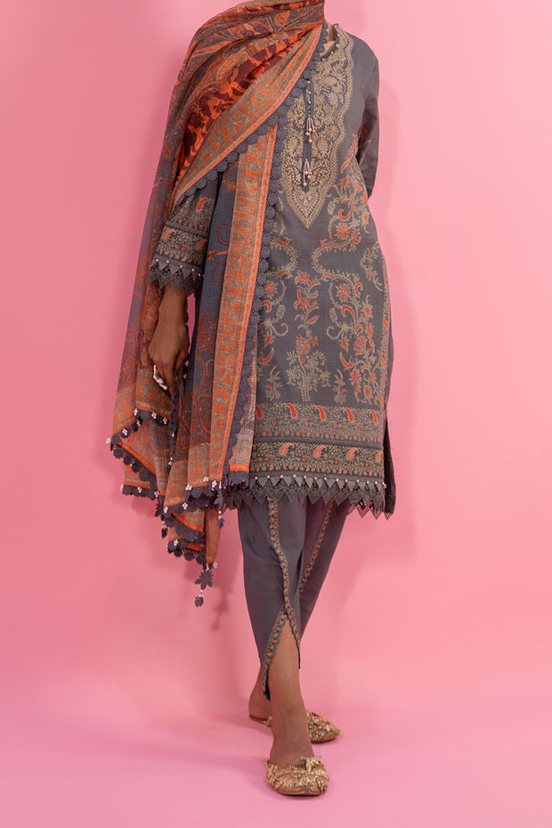 SANA SAFINAZ | 3 Piece | Printed Lawn | Unstitched | Classics Vol-3 Design 8