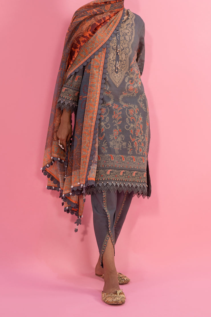 SANA SAFINAZ | 3 Piece | Printed Lawn | Unstitched | Classics Vol-3 Design 8