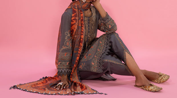 SANA SAFINAZ | 3 Piece | Printed Lawn | Unstitched | Classics Vol-3 Design 8
