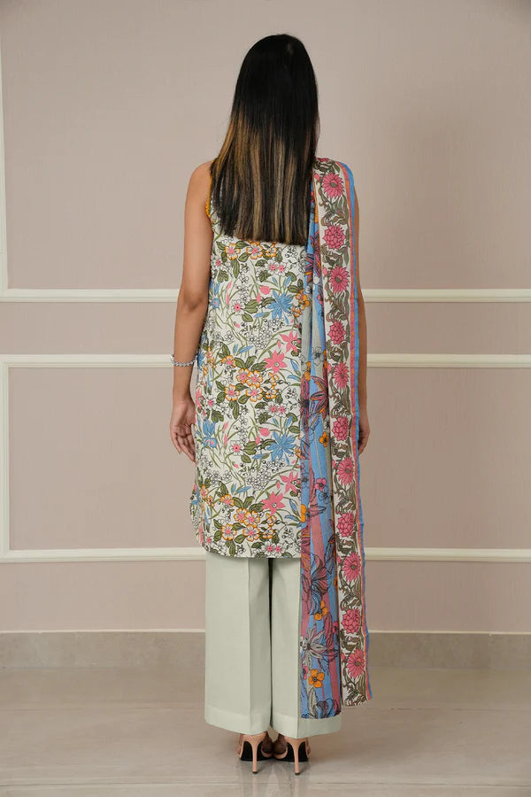 SAYA | Printed Lawn | 3 Piece | Unstitched | U01-25447-03A