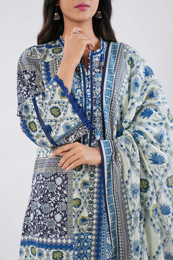 SAYA | Printed Lawn | 3 Piece | Unstitched | U01-25447-09A