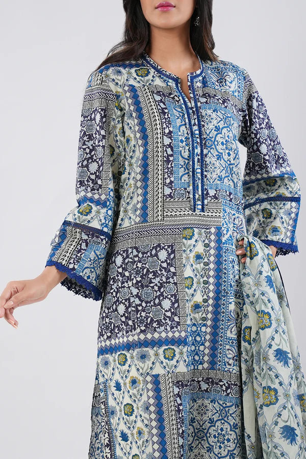 SAYA | Printed Lawn | 3 Piece | Unstitched | U01-25447-09A