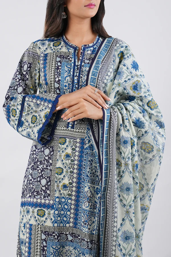 SAYA | Printed Lawn | 3 Piece | Unstitched | U01-25447-09A