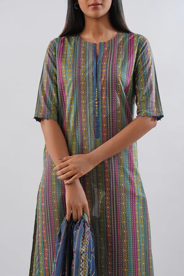 SAYA | Printed Lawn | 2 Piece (Shirt/Dupatta) | Unstitched | U06-25188-14A