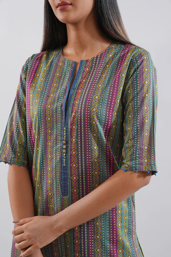 SAYA | Printed Lawn | 2 Piece (Shirt/Dupatta) | Unstitched | U06-25188-14A