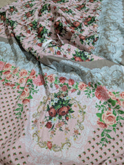 BONANZA SATRANGI | 3 Piece | Printed Lawn (Chiffon Dupatta) | Unstitched | Design 1