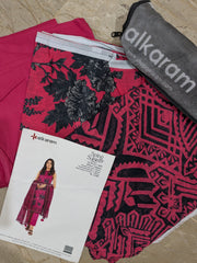 ALKARAM | Printed Lawn | 3 Piece | Unstitched | SS-20-25-1-RED