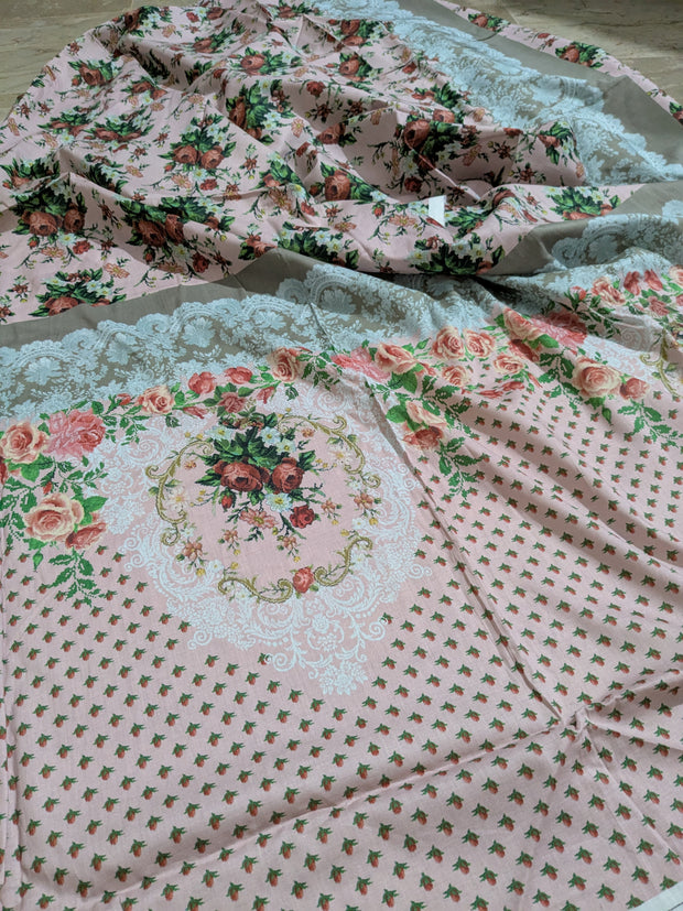 BONANZA SATRANGI | 3 Piece | Printed Lawn (Chiffon Dupatta) | Unstitched | Design 1