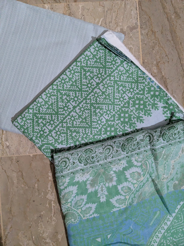 BONANZA SATRANGI | 3 Piece | Printed Lawn (Chiffon Dupatta) | Unstitched | Design 8