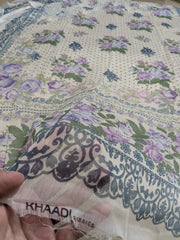 KHAADI | 3 Piece | Printed Lawn (Chiffon Dupatta) | Unstitched | Design 3
