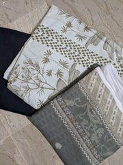 BONANZA SATRANGI | 3 Piece | Printed Lawn (Chiffon Dupatta) | Unstitched | Design 6