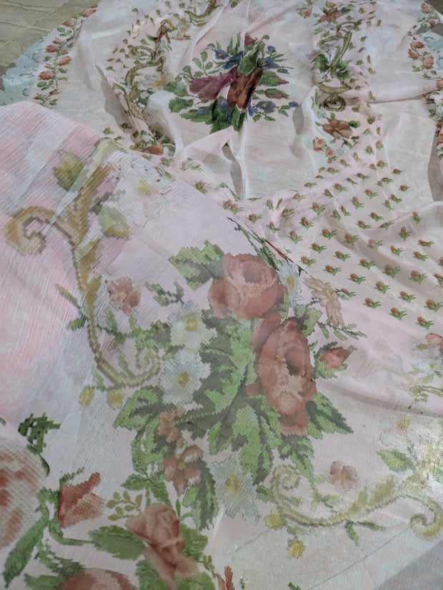 BONANZA SATRANGI | 3 Piece | Printed Lawn (Chiffon Dupatta) | Unstitched | Design 1