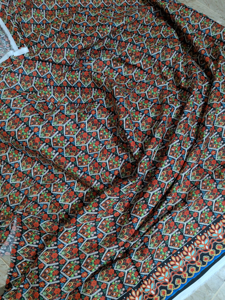 BONANZA SATRANGI | 3 Piece | Printed Lawn (Chiffon Dupatta) | Unstitched | Design 7
