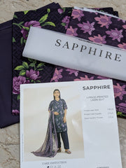 SAPPHIRE | Printed Lawn | 3 Piece | Unstitched | 0U3PDY25V313