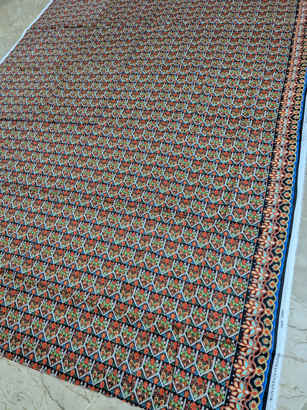BONANZA SATRANGI | 3 Piece | Printed Lawn (Chiffon Dupatta) | Unstitched | Design 7