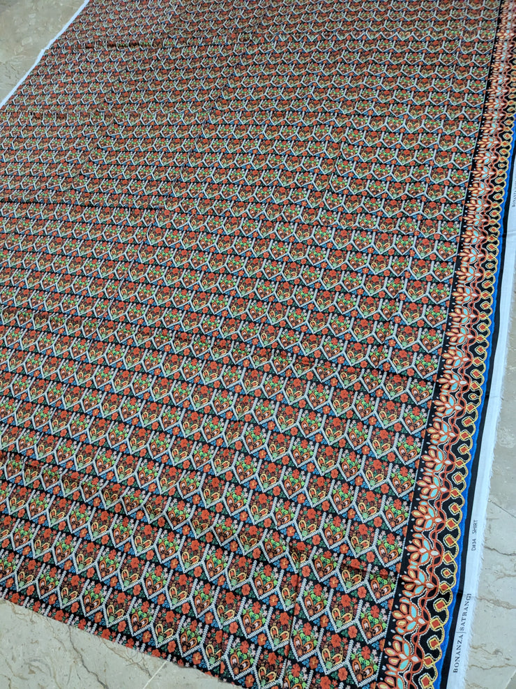 BONANZA SATRANGI | 3 Piece | Printed Lawn (Chiffon Dupatta) | Unstitched | Design 7