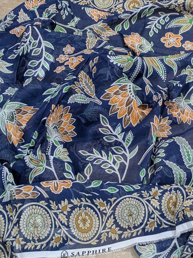 SAPPHIRE | Printed Lawn | 3 Piece | Unstitched | OU3-PDY25V14-9