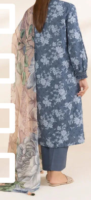 SAPPHIRE | Printed Lawn | 3 Piece | Unstitched | OU3-PDF25V11-3